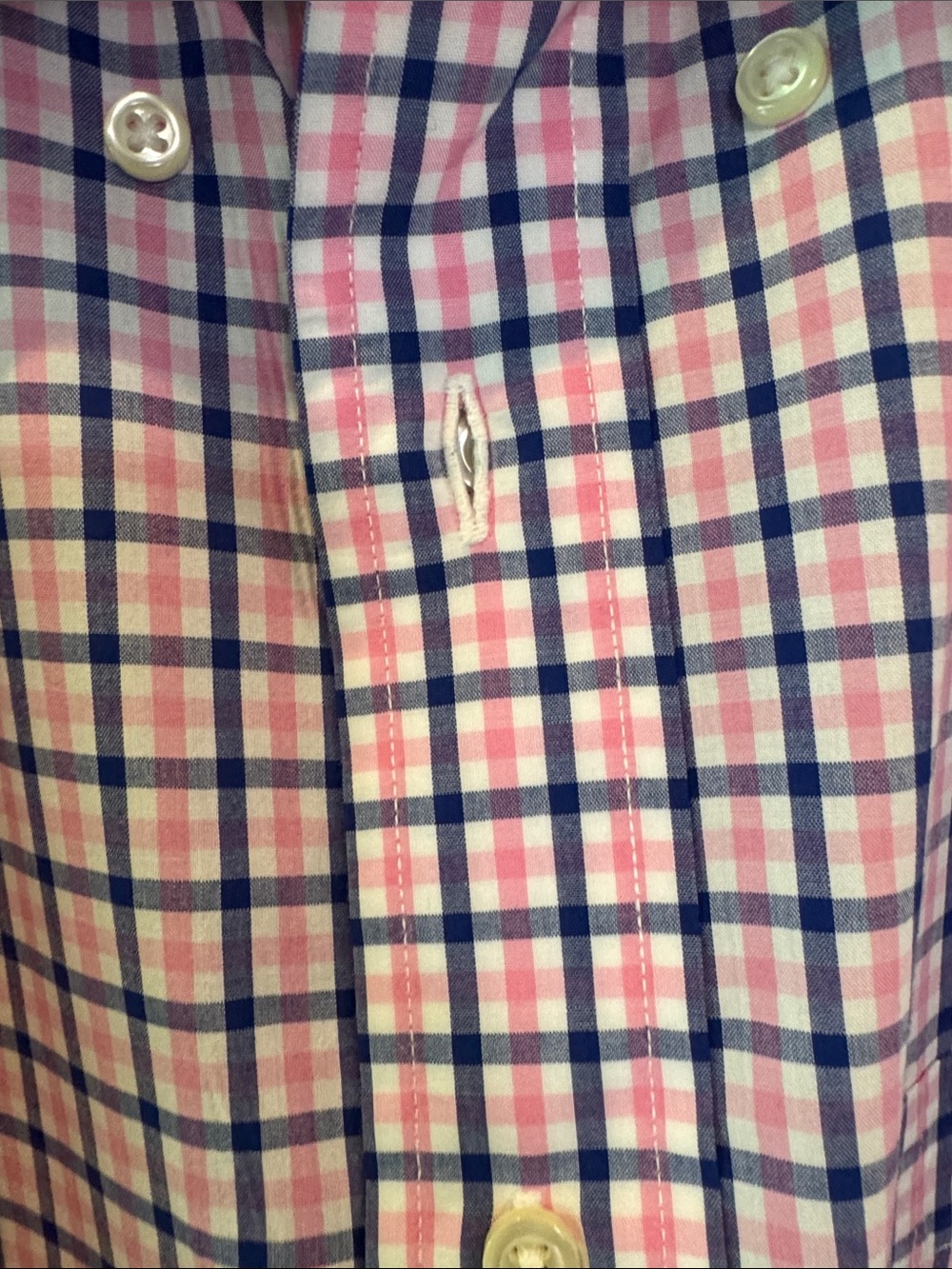 J. Press Pink & Blue Check Button-Down Shirt - Made in USA - Picture 4 of 5